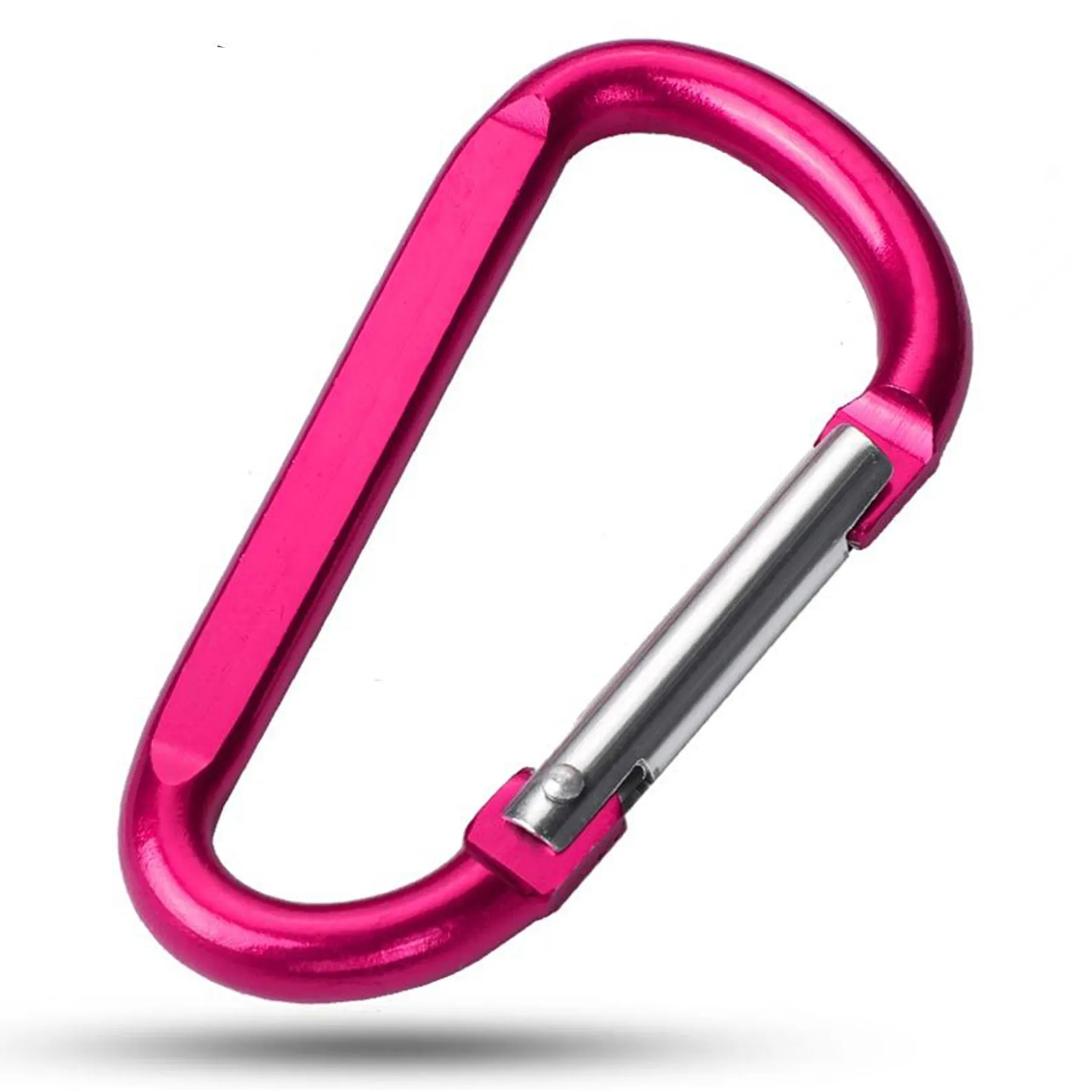 Big D Shape Flat Keychain Snap  Aluminum Carabiner Hook 6
