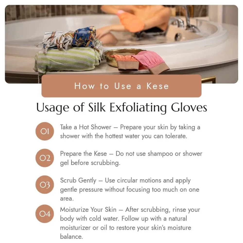 Turkish Silk Exfoliating Glove Set 3
