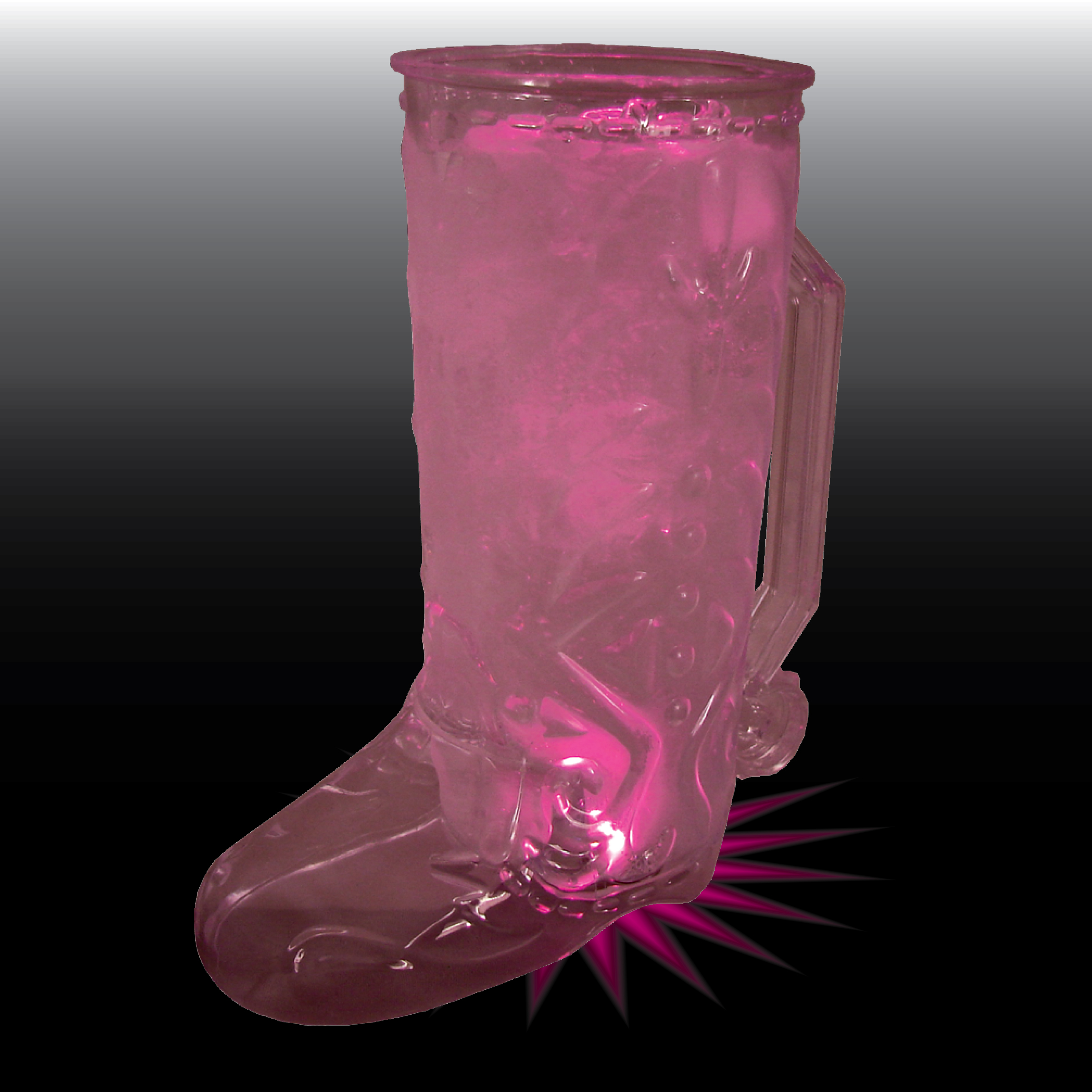 20oz Single Light Western Themed Plastic Cowboy Boot Mug with Handle 20