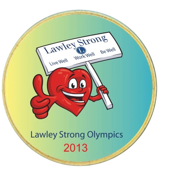 1 1/4" Custom Circle Mylar Lapel Pin 1