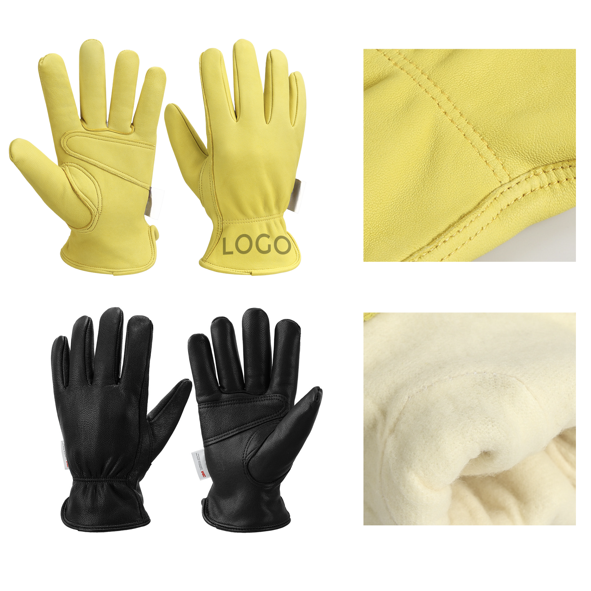 MOQ 10 PCS Stylish Woolen Warm Gloves 2