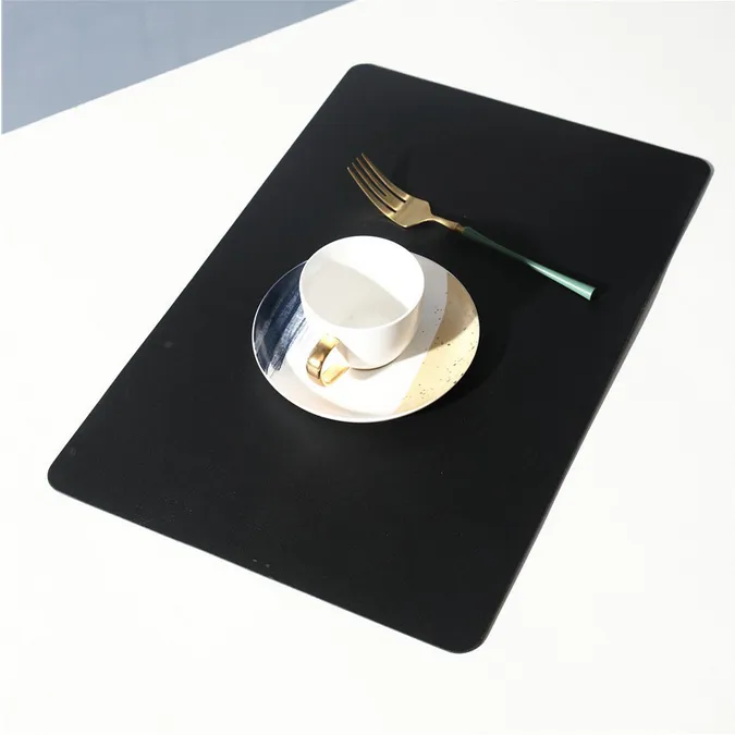 Waterproof Oil-proof Leather Sector Placemat 5