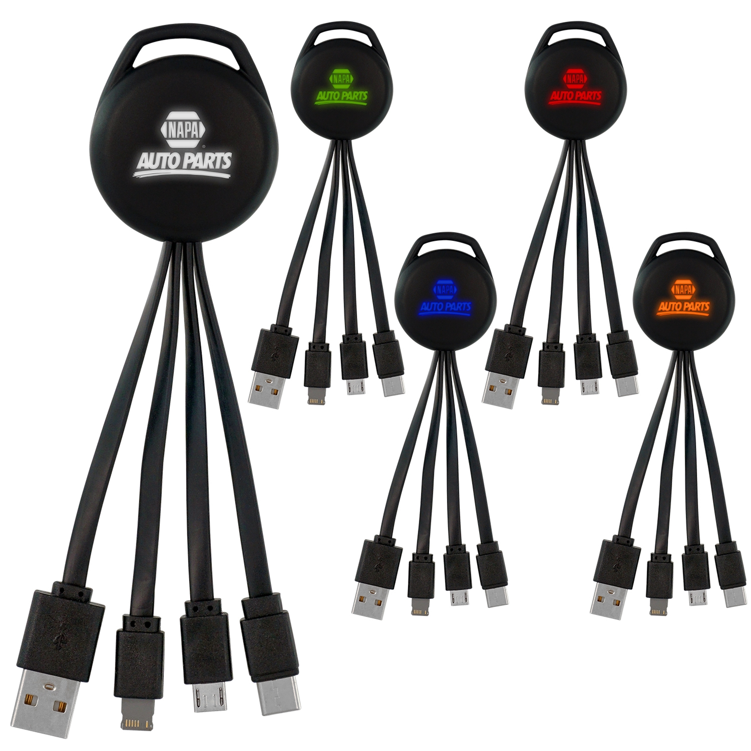 COLOR LIGHT UP VIVID 3-IN-1 CHARGING CABLE