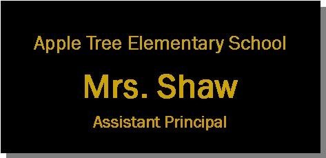 3-1/2" x 2-1/4 " Rectangular Engraved Name Badge 2