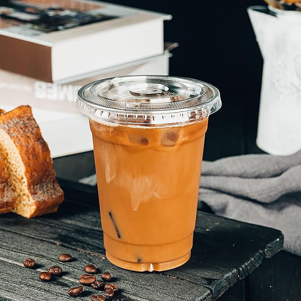 12oz Disposable Plastic Cup With Lid 4