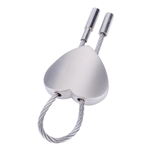 Heart shaped Wire Lock Keyring 4