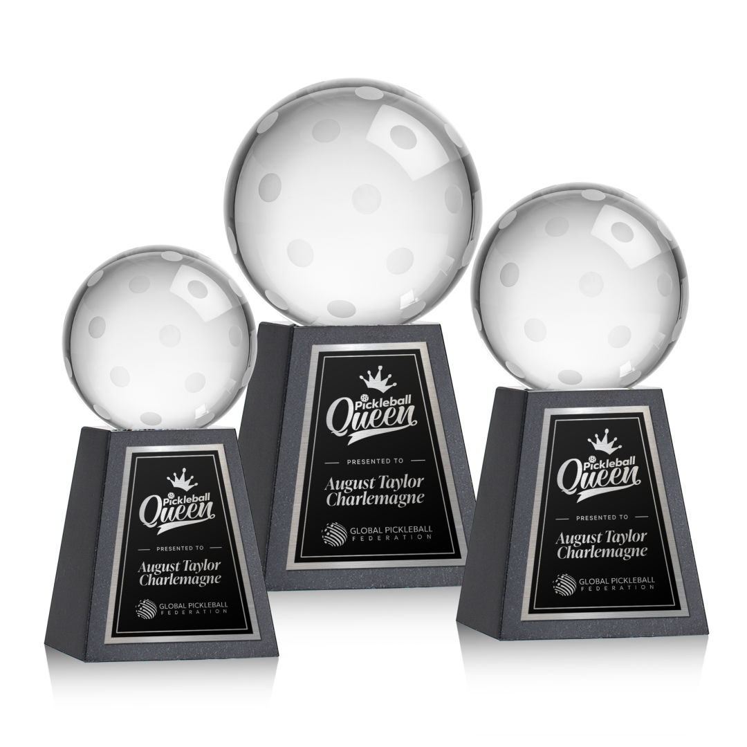 Pickleball Award on Tall Marble Base 9