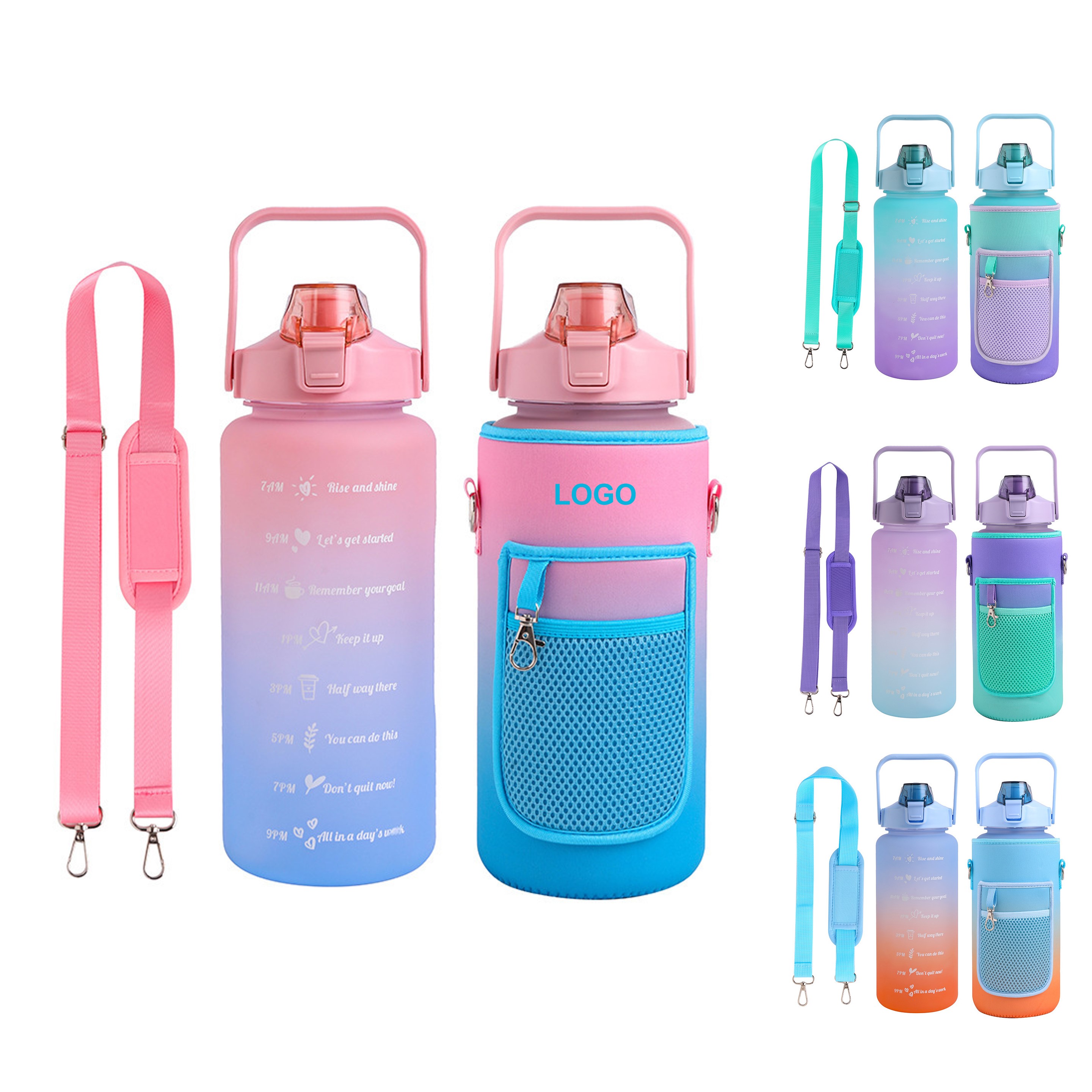 2L Water Bottle Holder with Strap (direct import), custom koozie with logo imprint 3