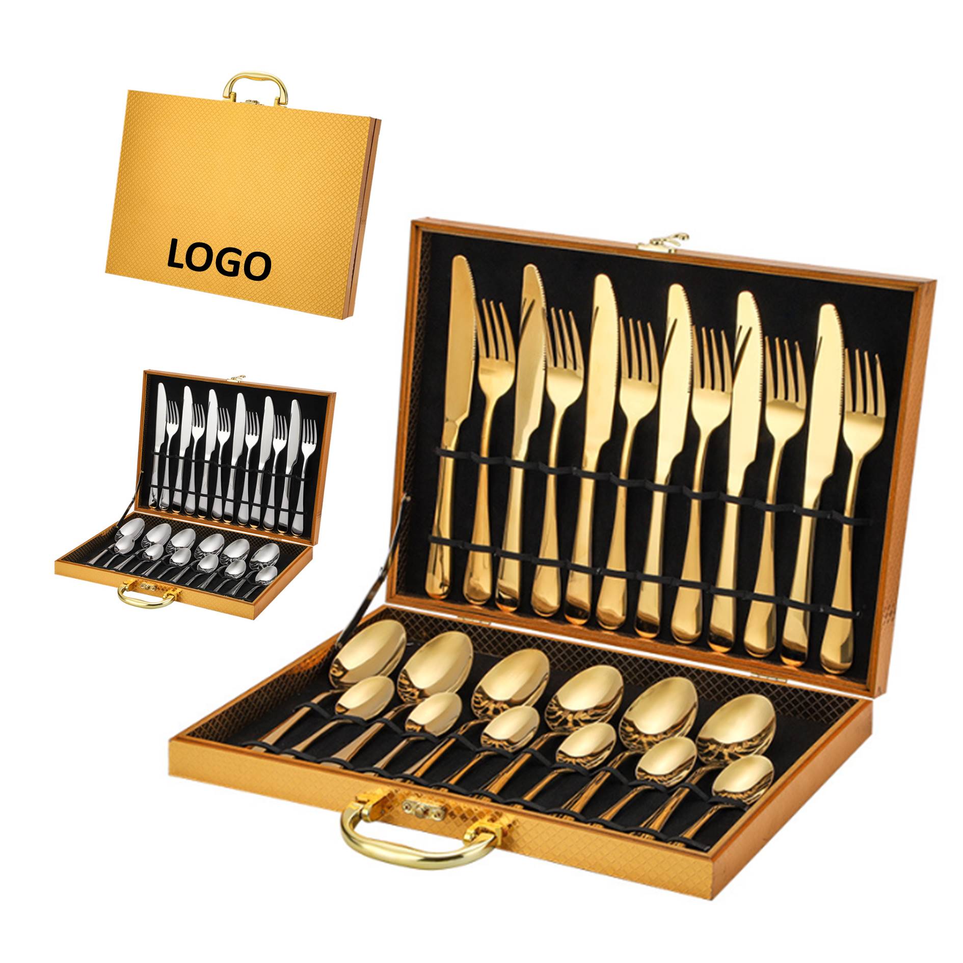 24Pcs Stainless Steel Utensil Set 2