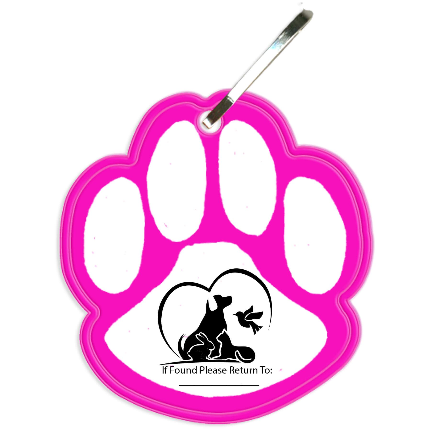 Paw Print Reflective Zipper Pull 20