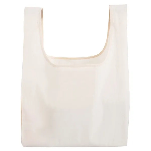 Foldable Cotton Grocery Tote Bag With Pouch, custom tote bag with logo imprint 4