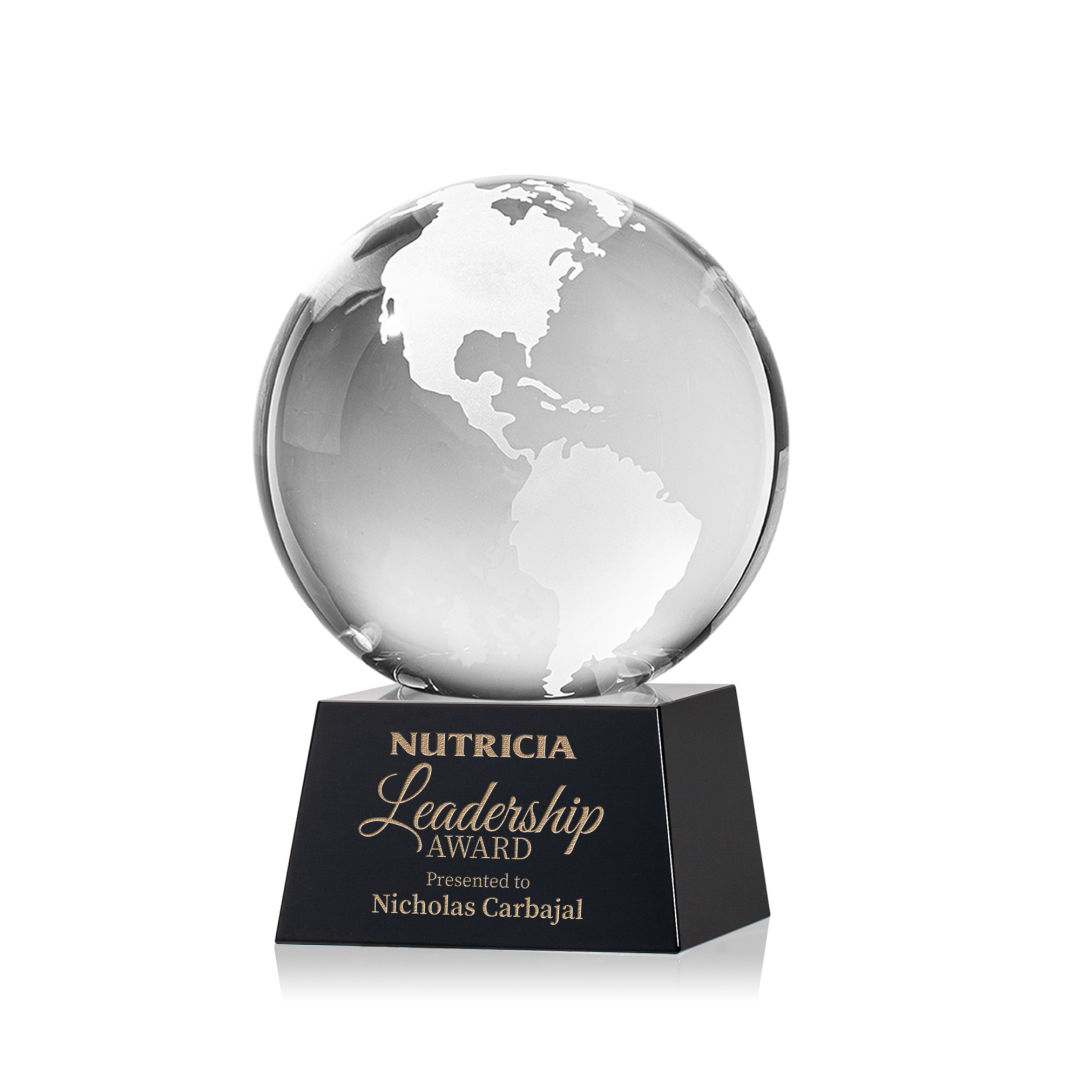 Globe Award on Robson Base - Black 12