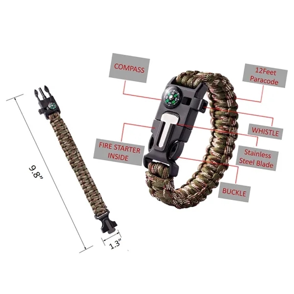 Paracord Survival Bracelet Outdoor 5