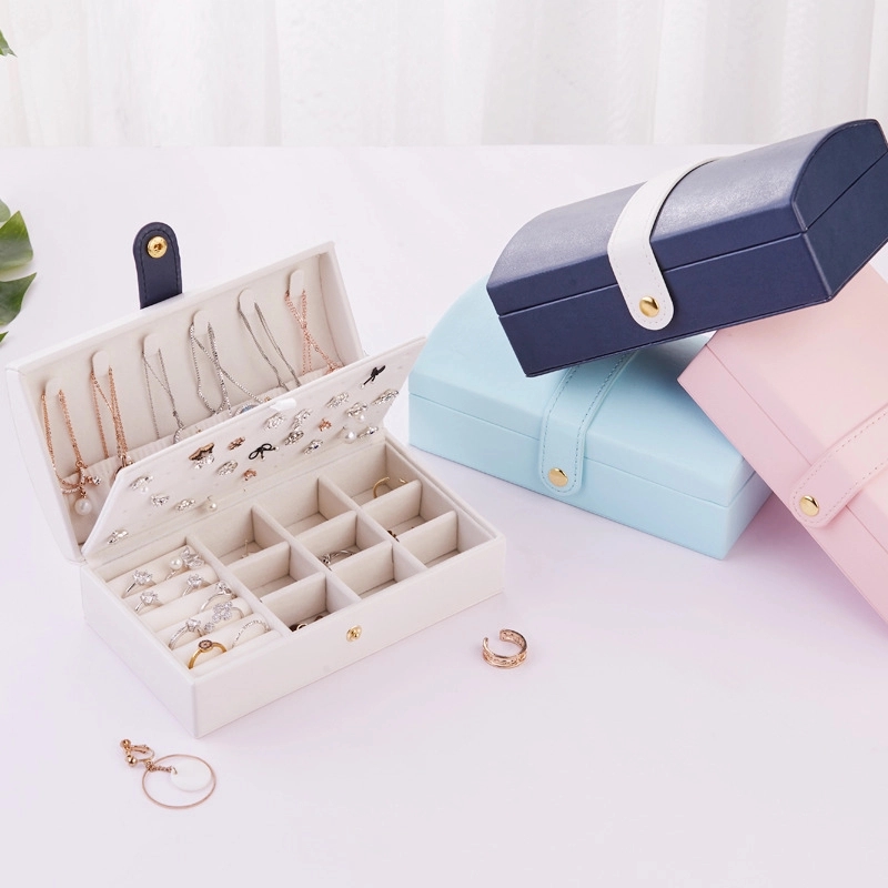 Custom PU Portable Travel Jewelry Organizer Storage Box 3