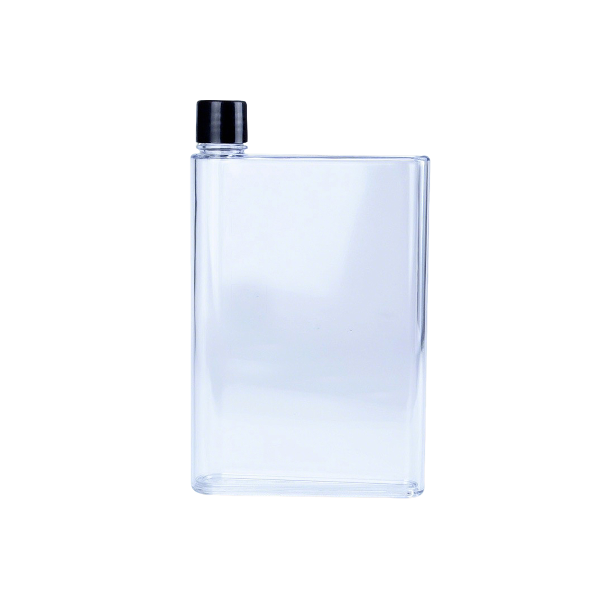 A5 Flat Plastic Transparent Water Bottle Slim Profile 3
