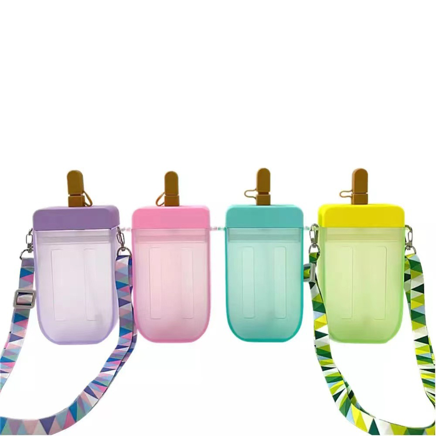 Sports Popsicle Water Bottle With Adjustable Shoulder Strap 2