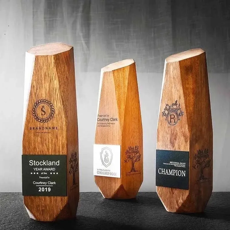 Irregular Shaped Solid Wood Trophy 7