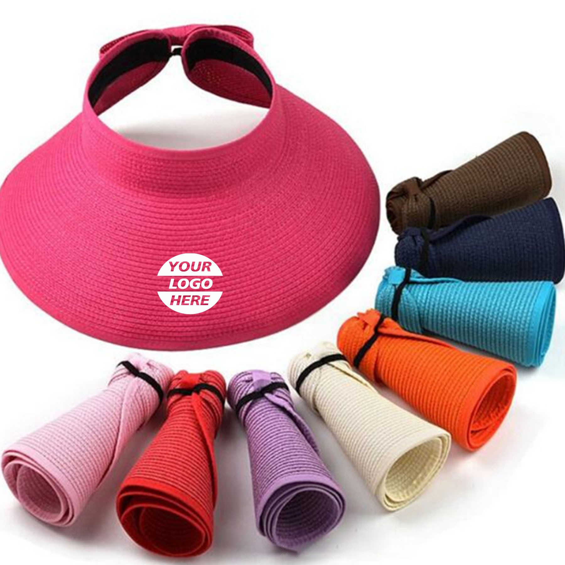 Foldable Straw Sun Visor Hat