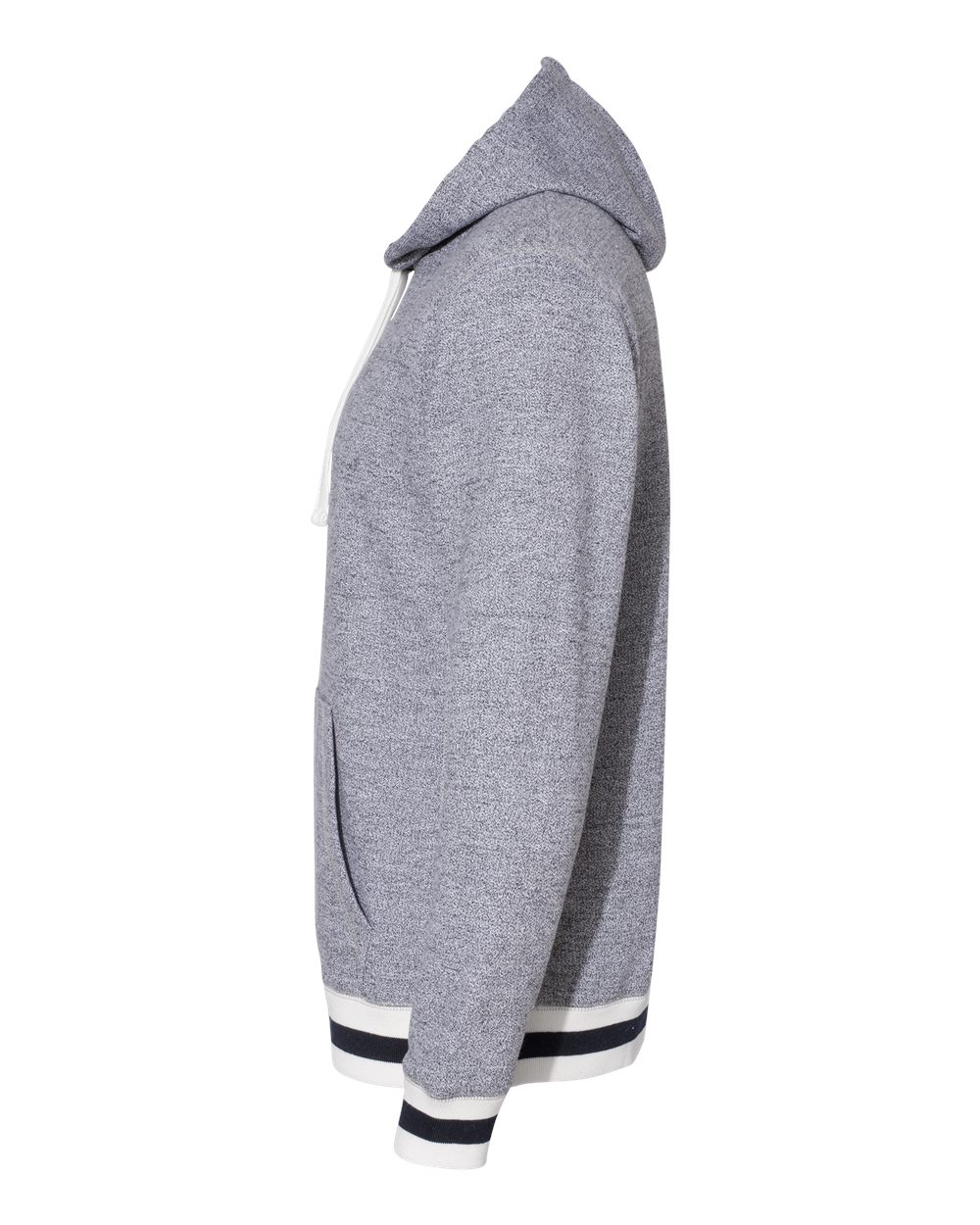 Unisex Peppered Fleece Lapover Hooded Sweatshirt - 8701 8