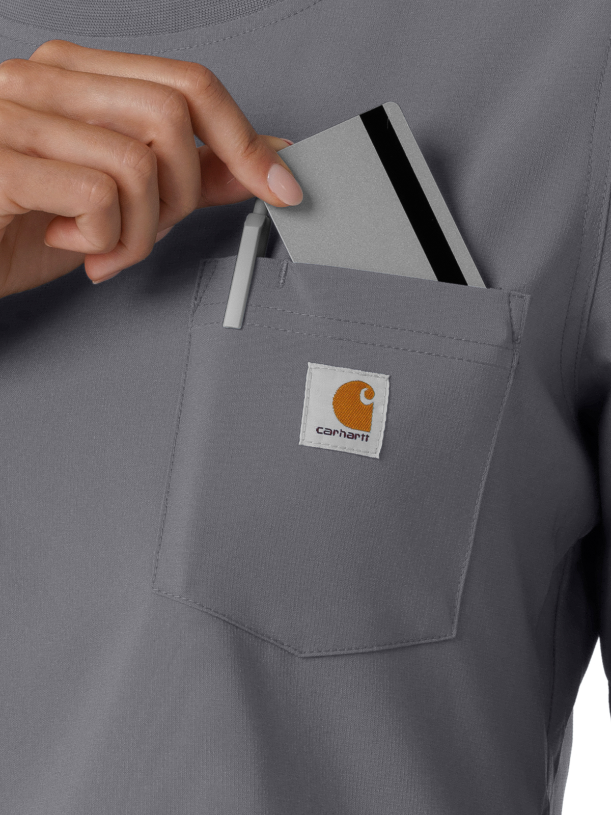 Carhartt Scrubs - Women's One-Pocket Crew Neck Long Sleeve Scrub Top 29