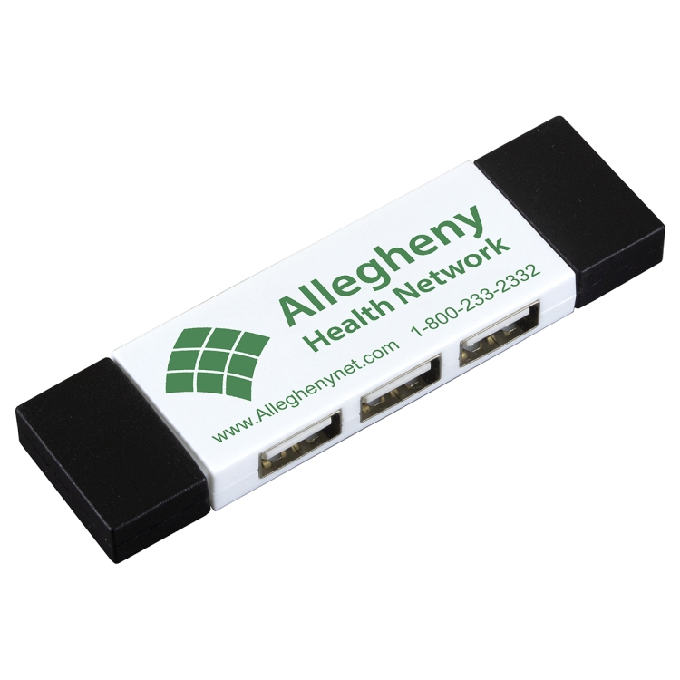 "Freedom" 2 in 1 – 3 Port Mini USB Hub with Type A & Type C Adapter 12