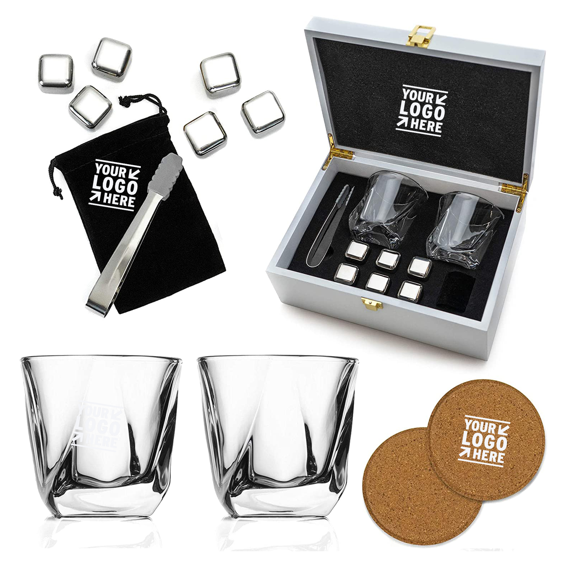 Whiskey Stones Gift Set for Men