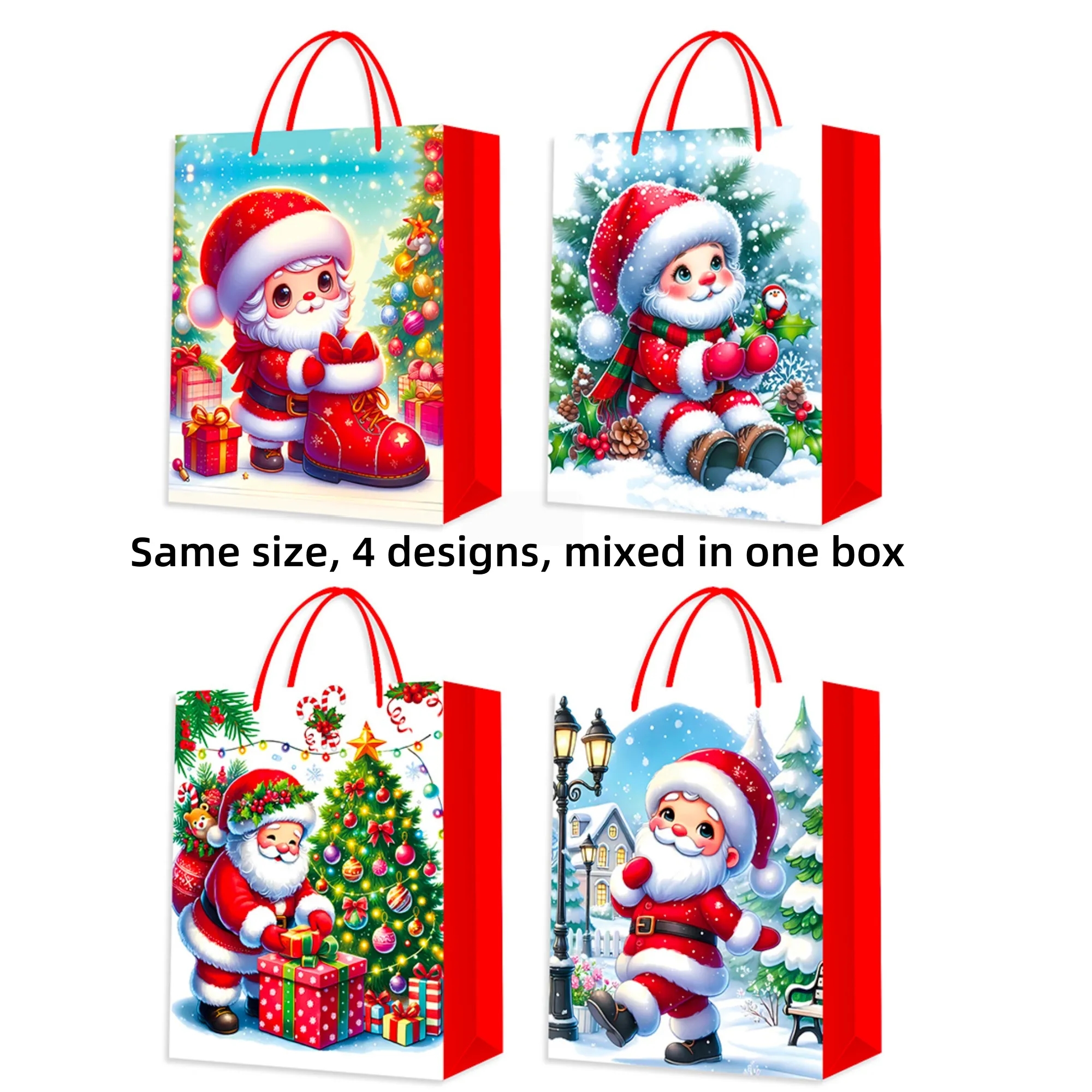 Xmas Present Tote, Santa Cat Design, Seasonal Giving 3