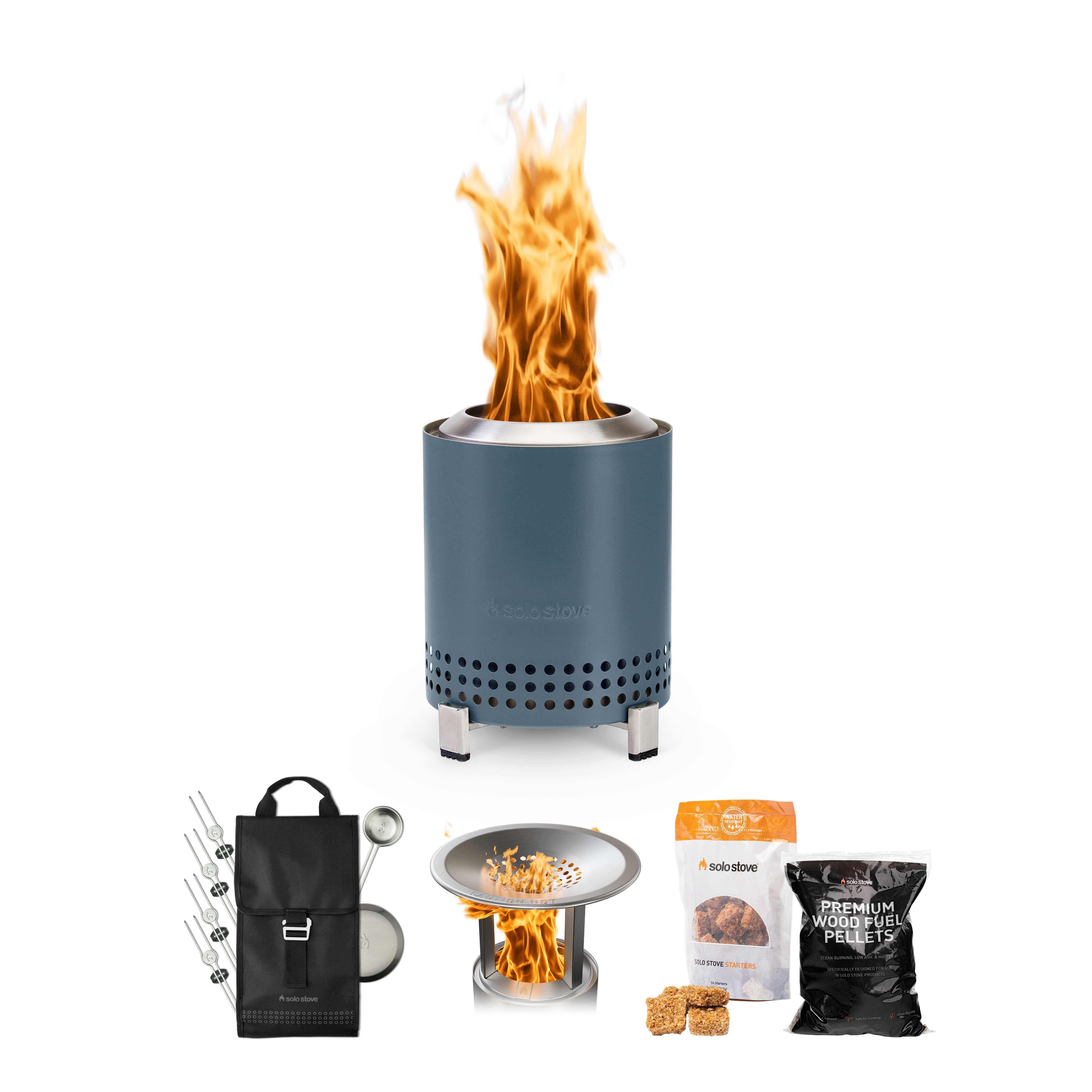 Solo Stove - Mesa 5" Tabletop Fire Pit - Roasty n Toasty Bundle (Water) 1