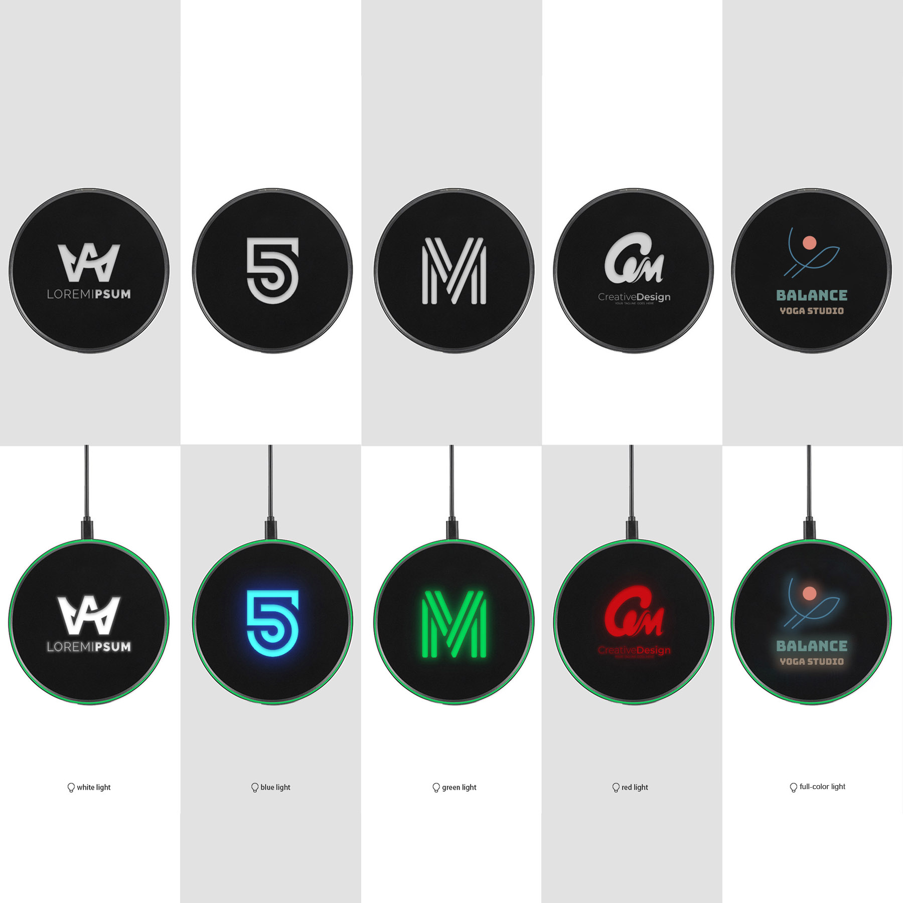 15W Wireless Charger with Light-up Logo 6
