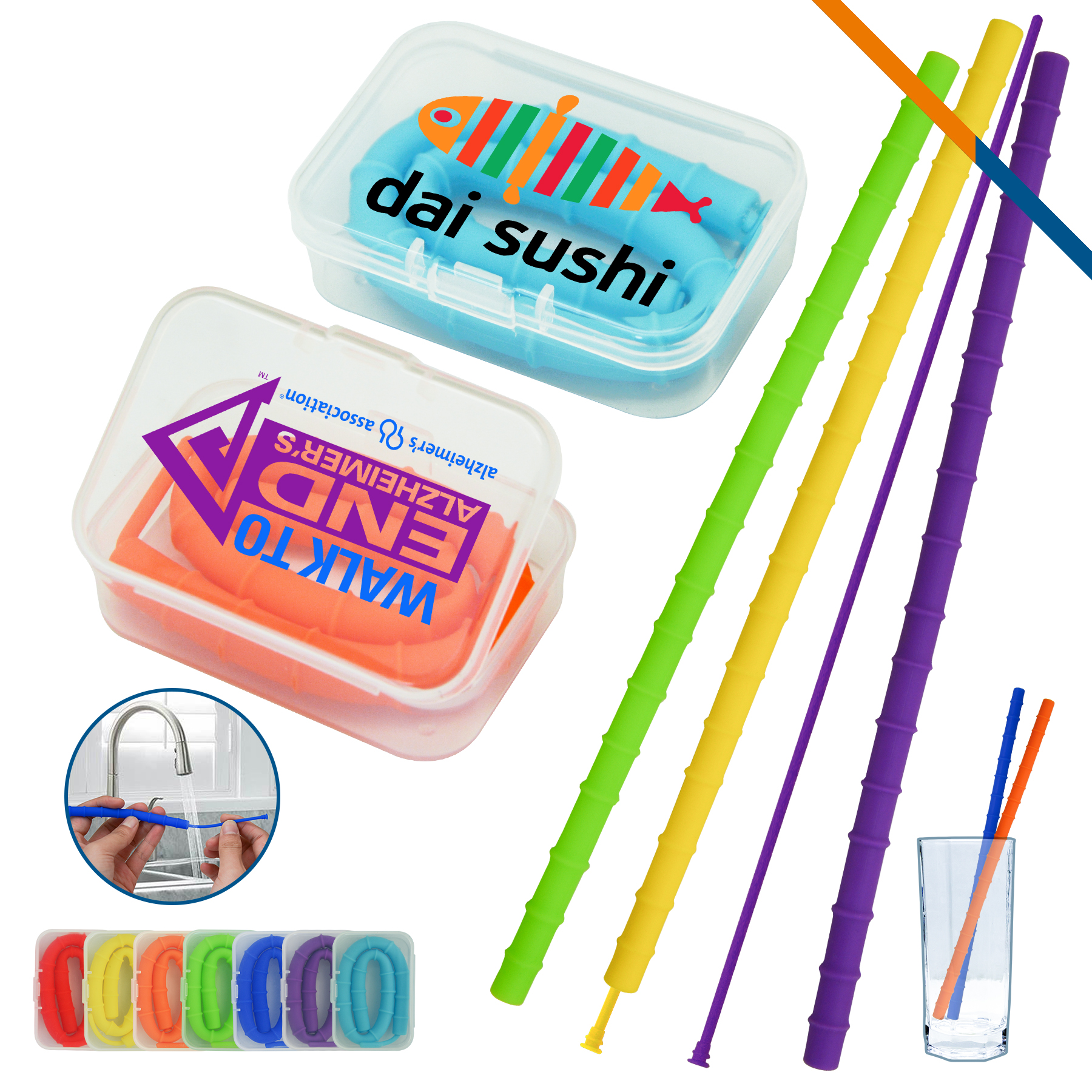 Pacers Silicone Straw, custom straw with logo imprint 2