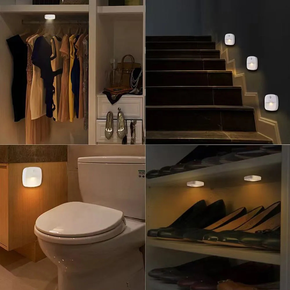 LED Motion Sensor Night Light with Wireless Battery-Powered 2