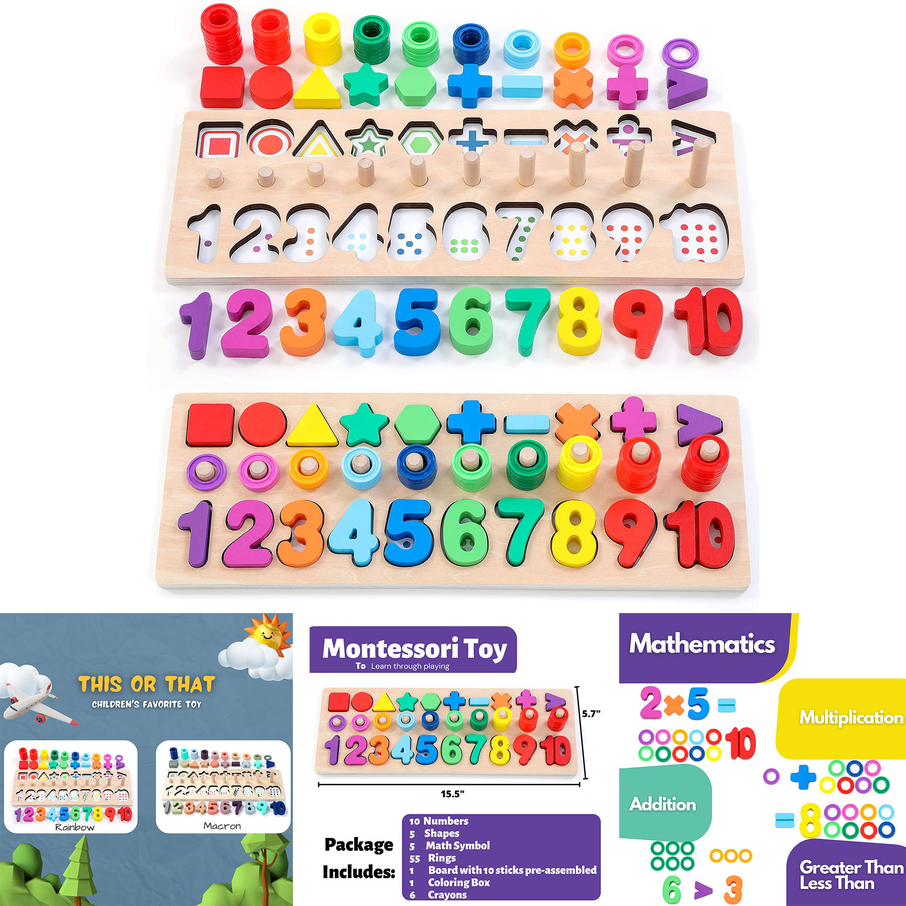 Wooden Montessori Toys for Kids 2