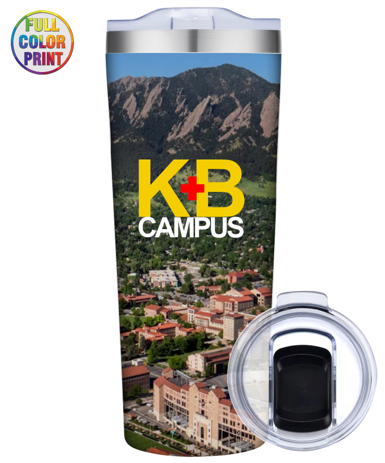 28oz Vacuum Tumbler Powder coated Double Wall Stainless Steel - Full Color Wrap 1