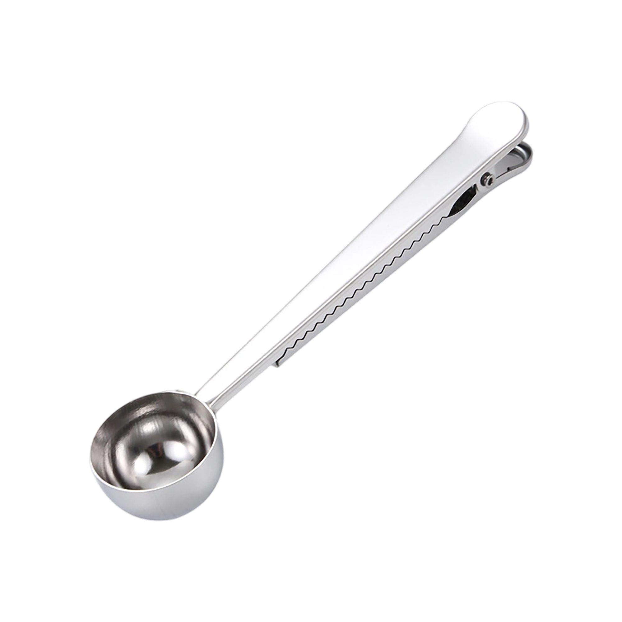 Stainless Steel Measuring Coffee Scoop With Food Bag Sealing Clip 2