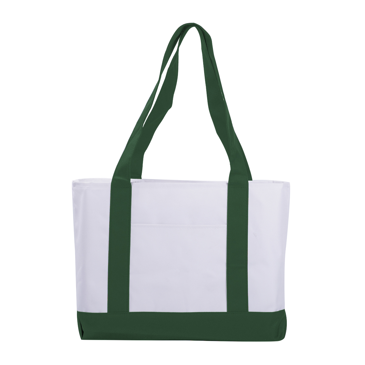 Classic Two Tone Polyester Tote, custom tote bag with logo imprint 5