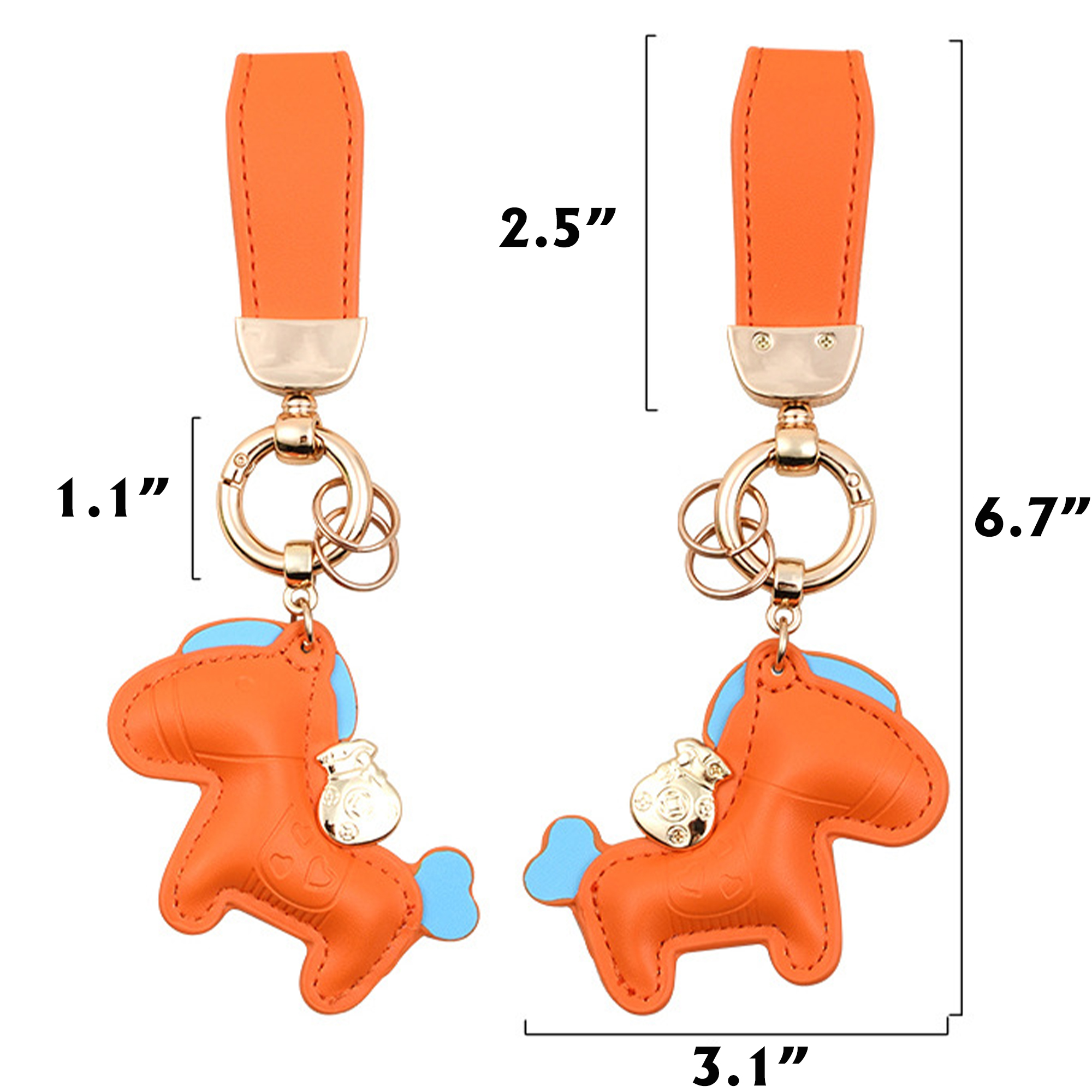 Little Horse Keychain with Hand Rope 1