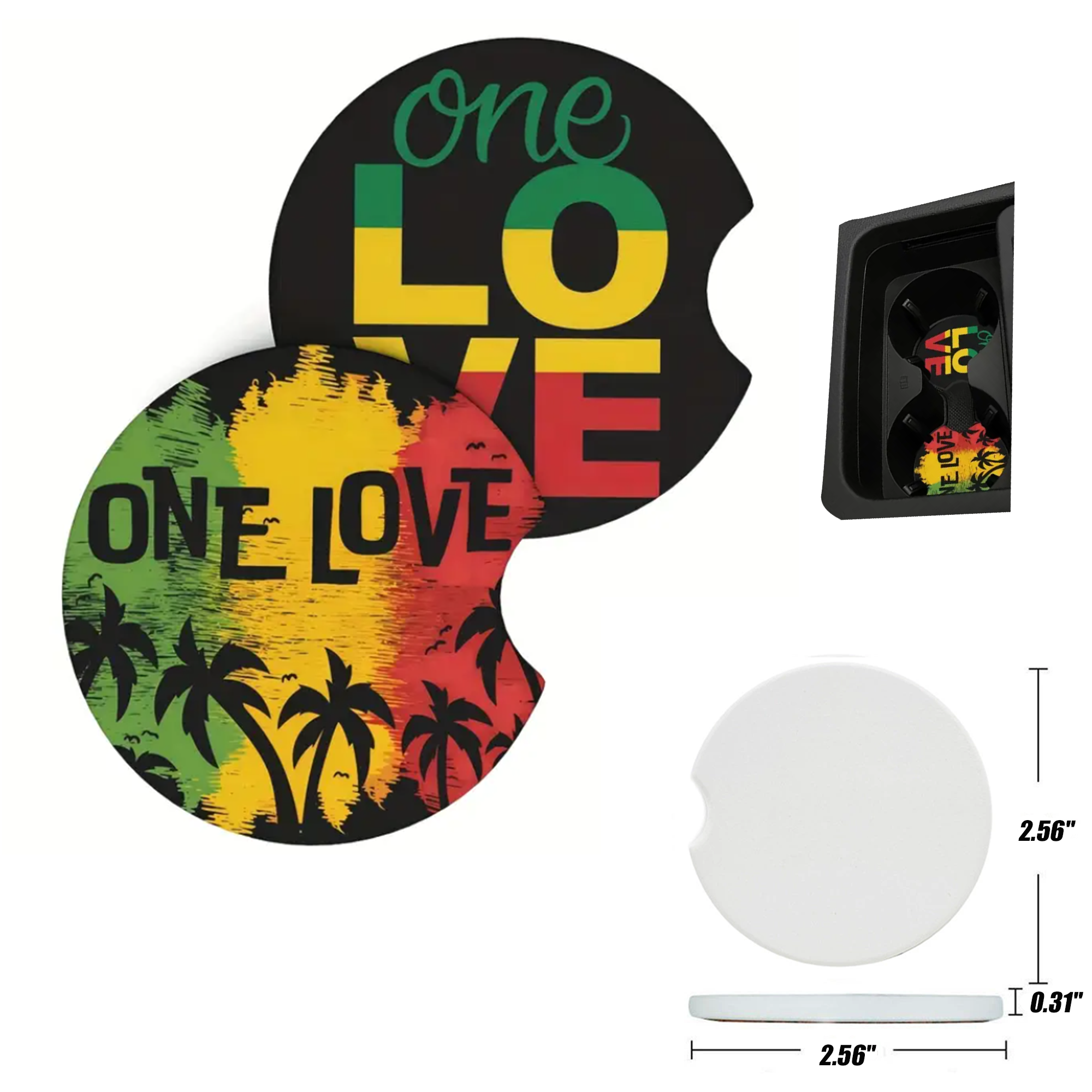 Ceramic Car Coaster MOQ 50PCS 2