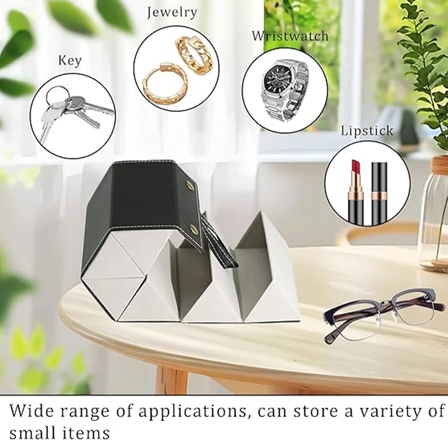 6-Slot Leather Foldable Multiple Glasses Case 3