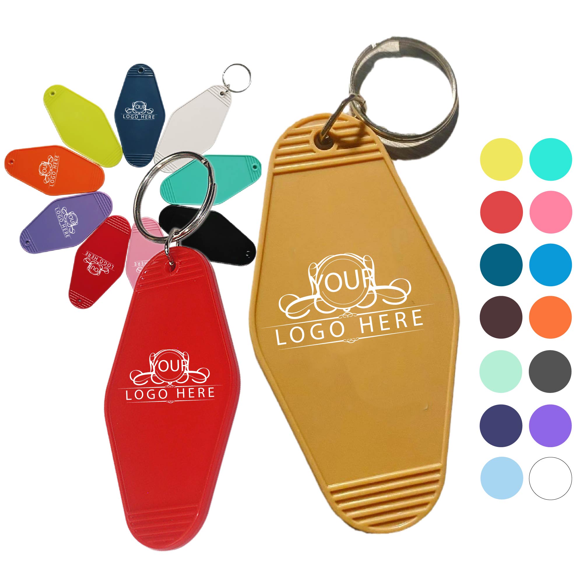 Plastic Vintage Look Hotel Motel Keychain Key Tag 2