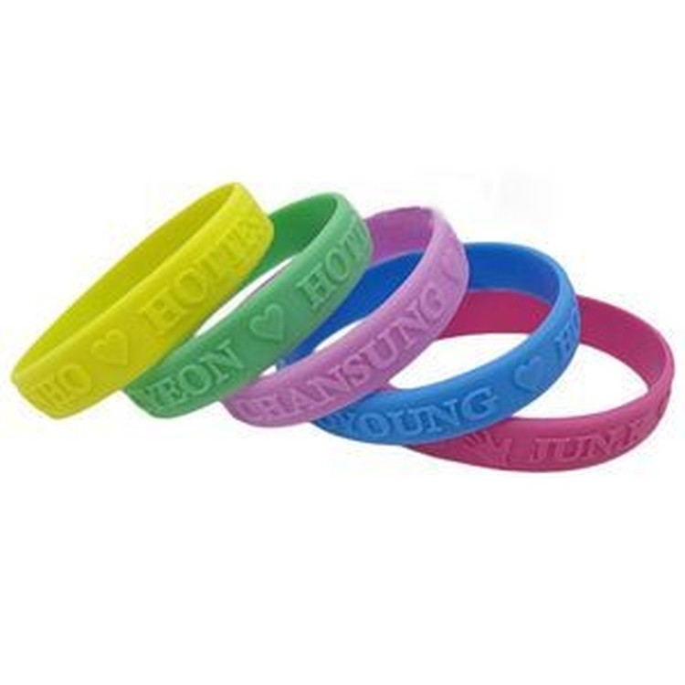 Embossed Silicone Bracelet 1