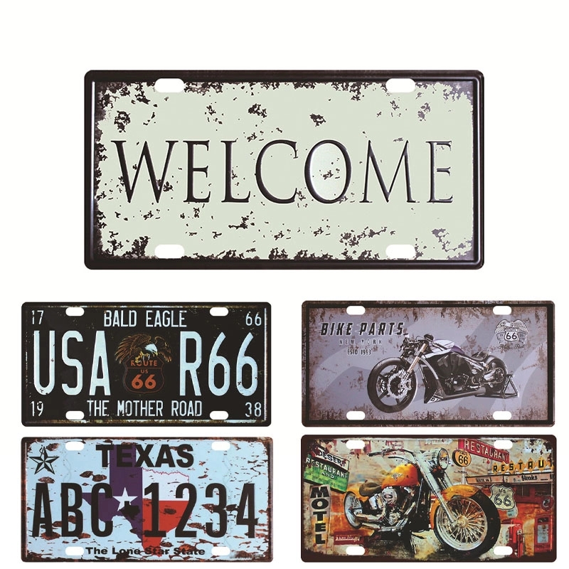 Full Color Dye Sublimated Embossed Aluminum License Plate 4