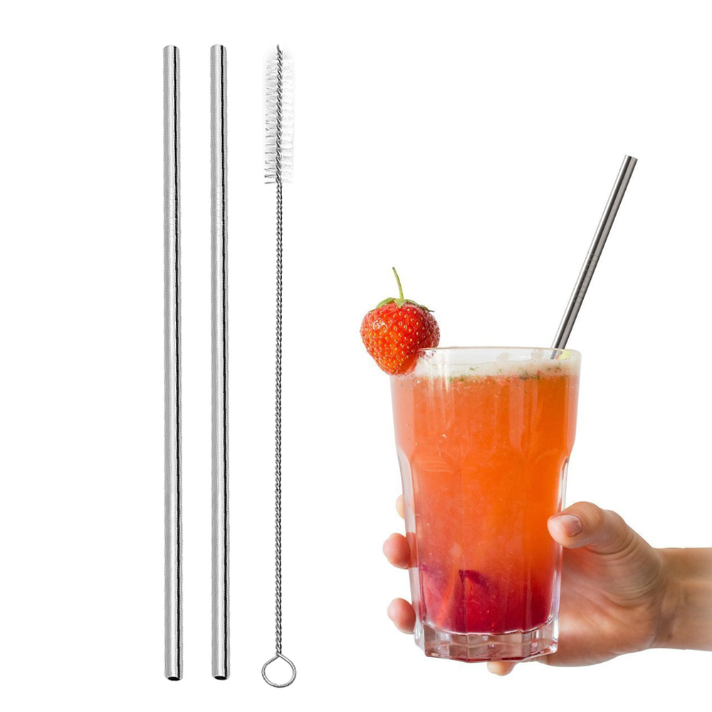 Straight Steel Straw/Brush 2
