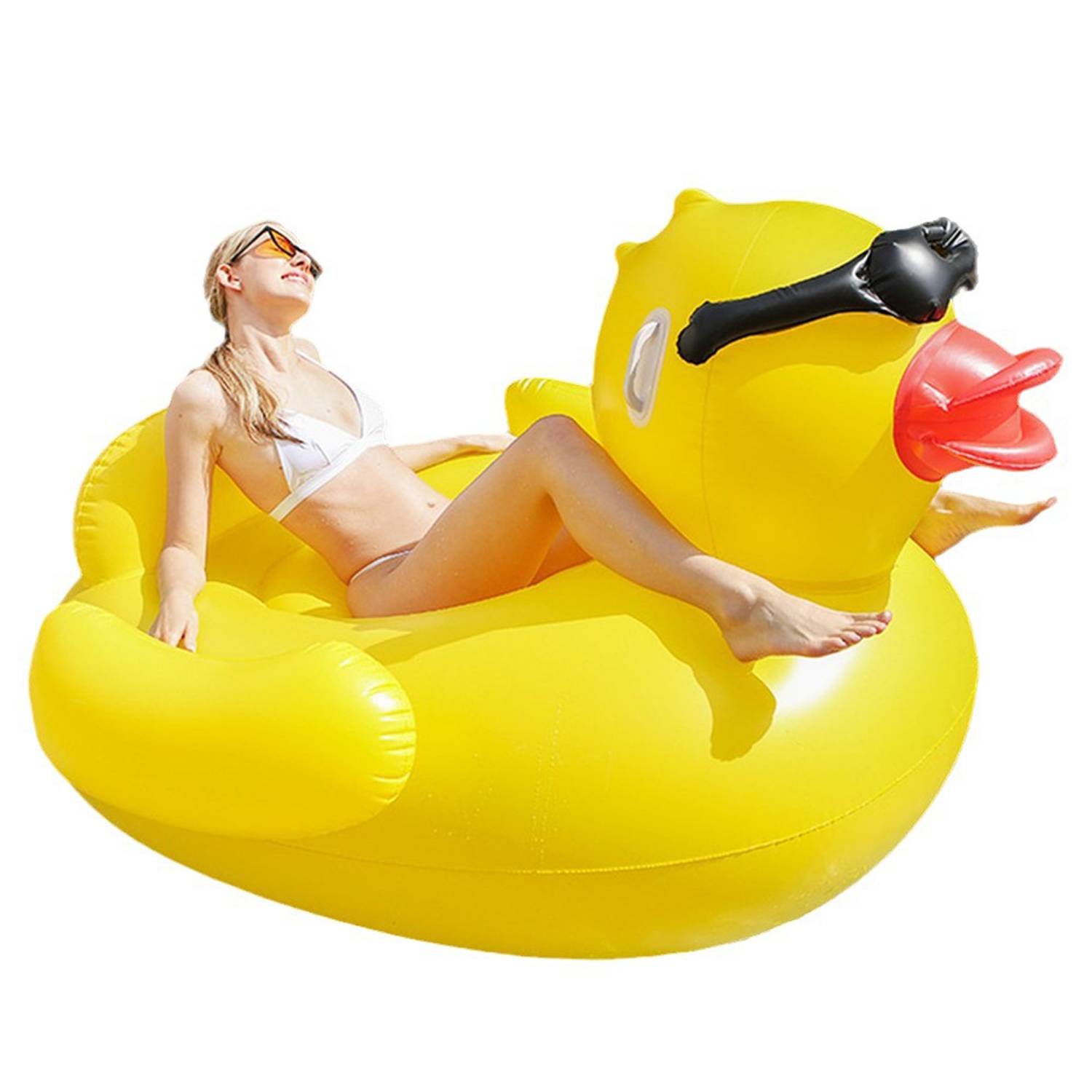 Inflatable Big Duck Pool Float w/ Sunglasses 2