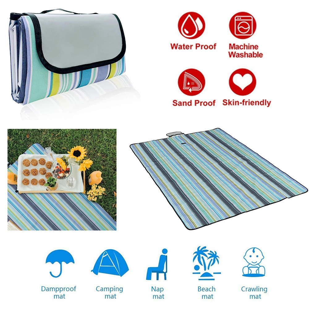 Outdoor Waterproof Backing Foldable Picnic Blanket- Large 2