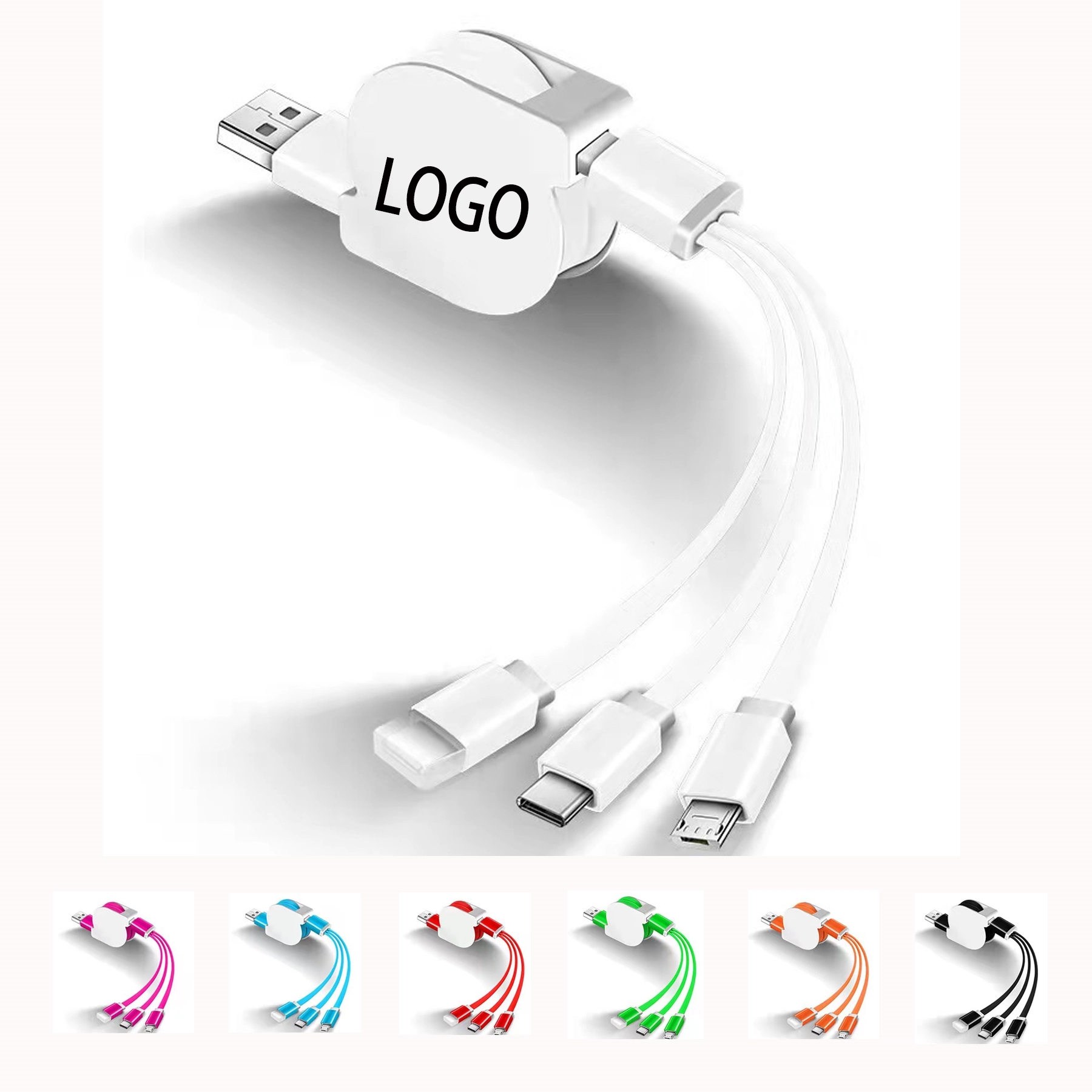 3 In 1 Retractable USB Cable Fast Charger Cord 2