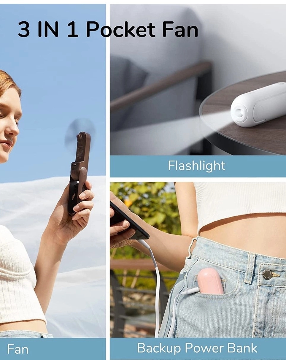 3 In 1 Small Pocket Fan 5