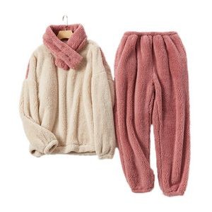 Autumn Winter Thick Coral Velvet Pajamas Set 2