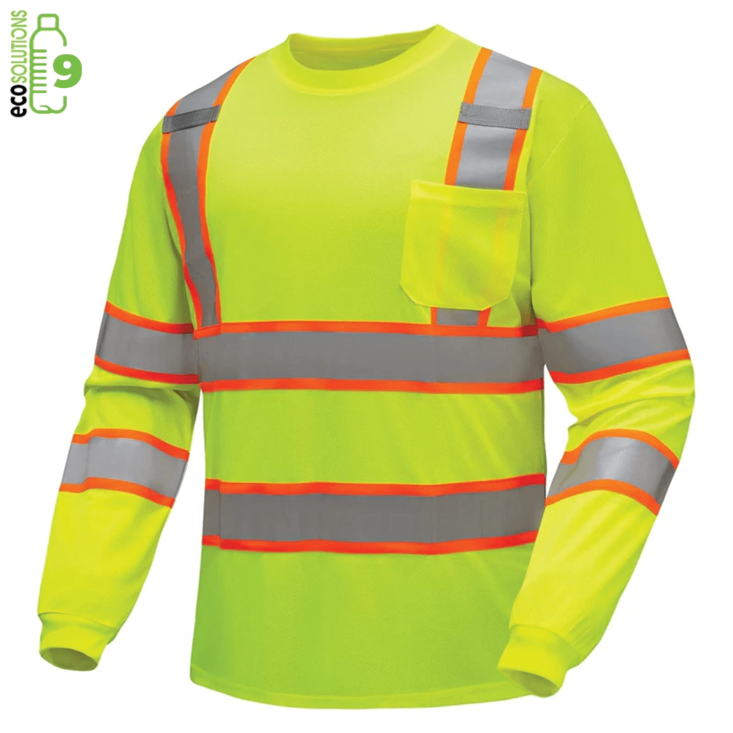 rPET Class 3 Dual Mic Tabs Safety T-Shirt W/ Pocket 5