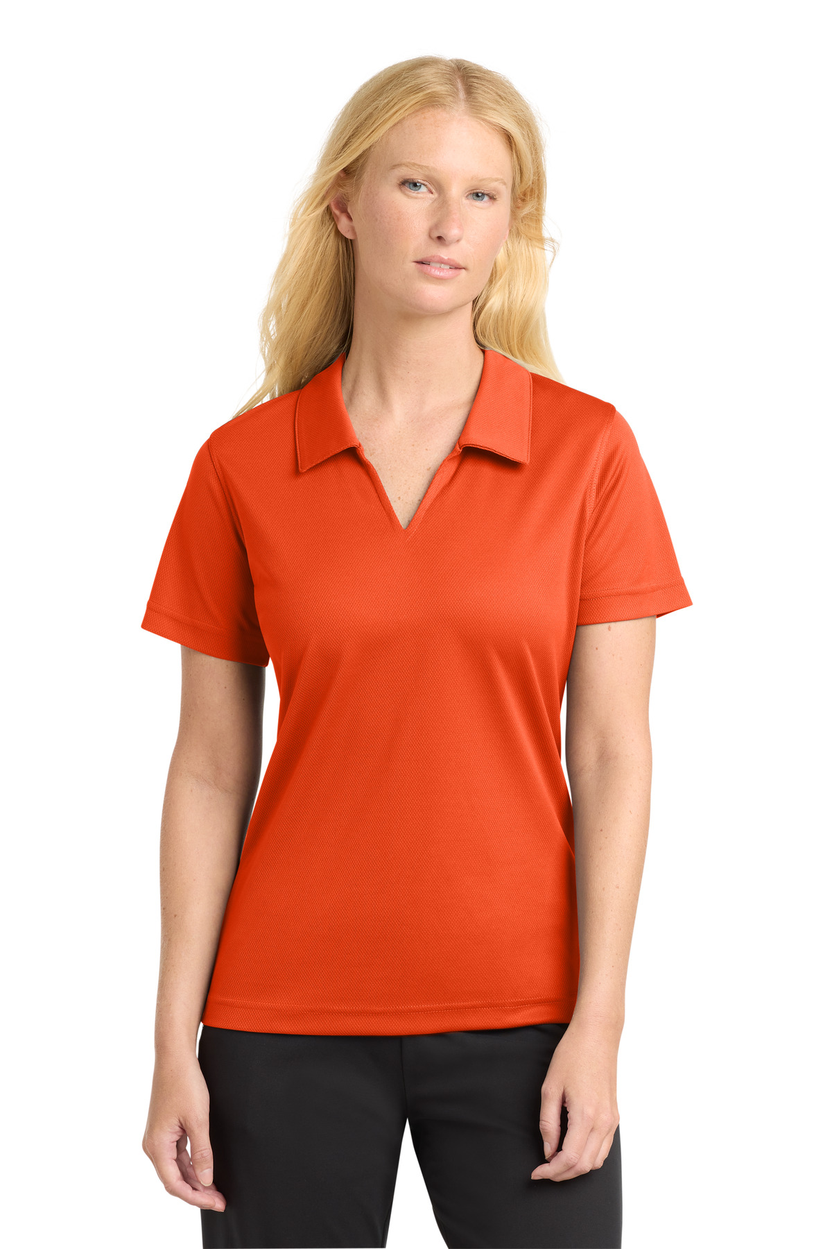 Sport-Tek Women's Dri-Mesh V-Neck Polo. L469 94