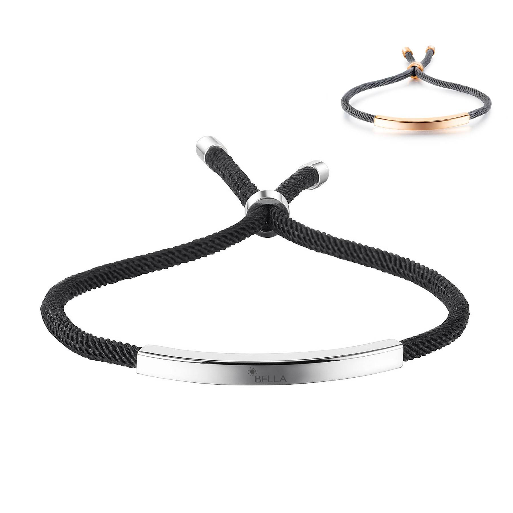 Weaving titanium steel couple bracelet 2
